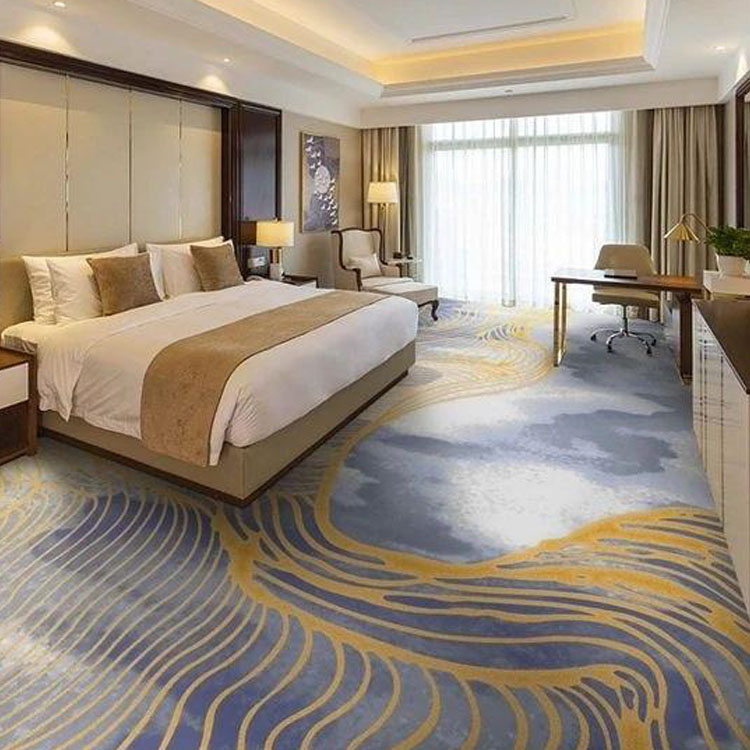 Durable Nylon Wall To Wall Printed Carpet For Hotel Room