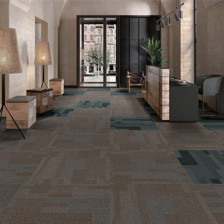 100% Nylon 60*60Cm High Low Loop Use Office Carpet Tile
