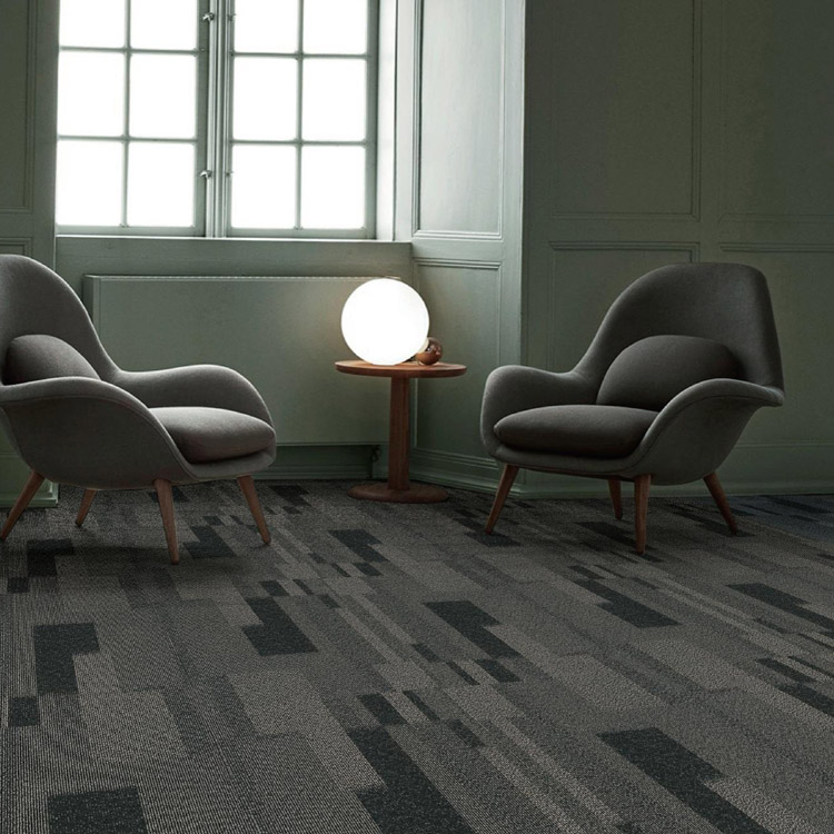 100% Nylon 60*60Cm High Low Loop Use Office Carpet Tile