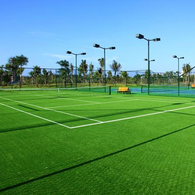 Artificial grass for tennis court
