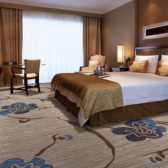 Hotel nylon carpet bedroom printed carpet