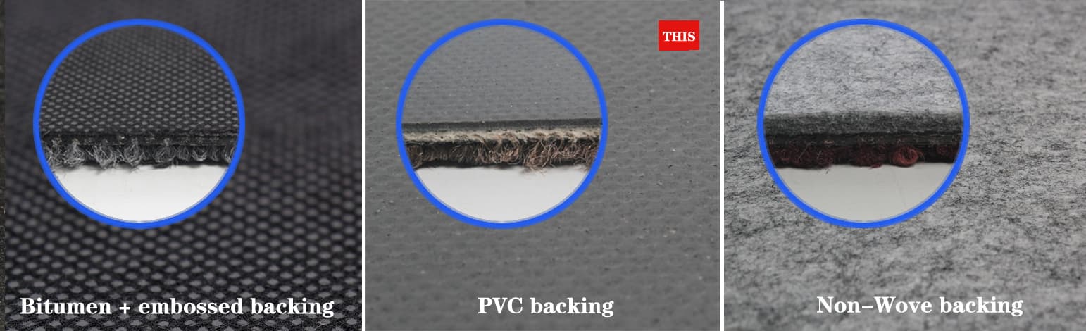 PVC backing