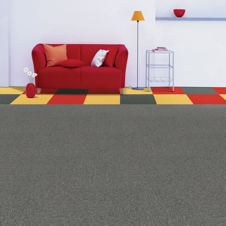 Eco-Friendly PP Plain Carpet Tiles 50X50