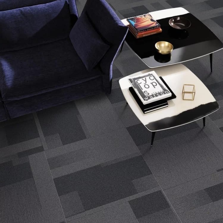 PVC Backing Loop Pile Jacquard Carpet Tiles