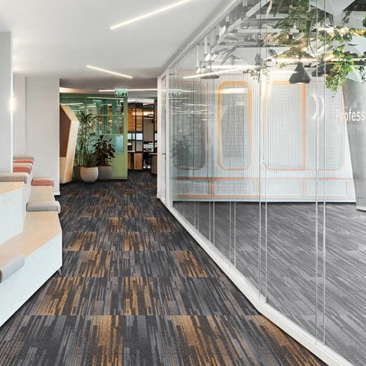  Loop Pile 50*50CM Office Flooring Printing Carpet Tiles For Office Use