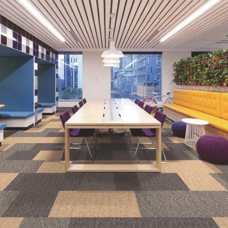 Machine Tufted Commercial Office Plain Carpet Tiles