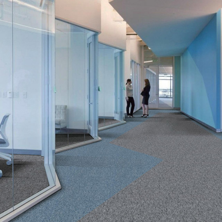 Custom Pattern Commercial Office Flooring PP Carpet Tiles