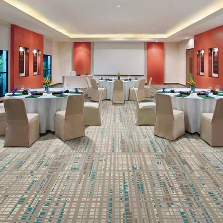 Fireproof Wool Wall To Wall Carpet Hotel Banquet Hall Axminster Carpet