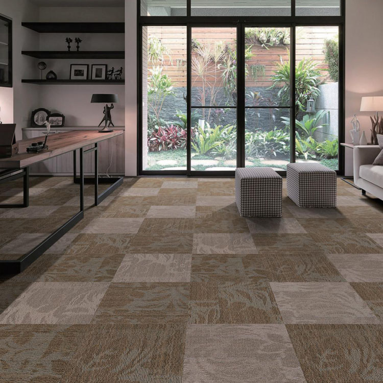 Custom Fireproof Modular Polyamide Carpet Tiles For Office