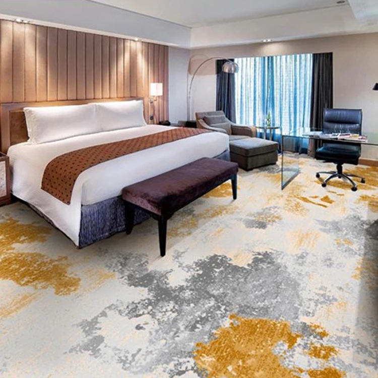 Printed Broadloom Decorative Hotel Room Carpet