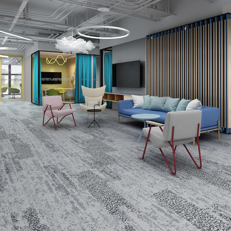 Commercial 25*100 Office Textured Carpet Tiles