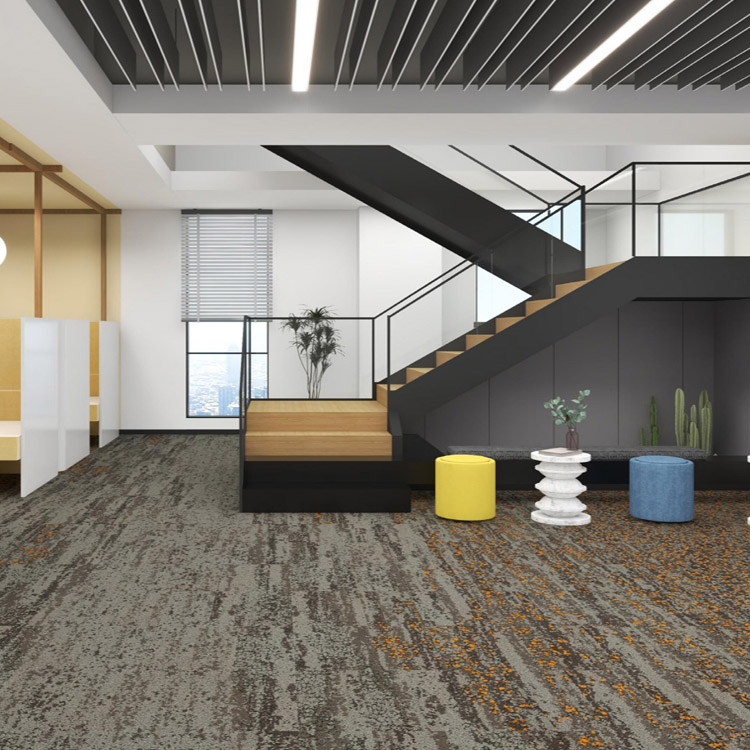 Commercial 25*100 Office Textured Carpet Tiles