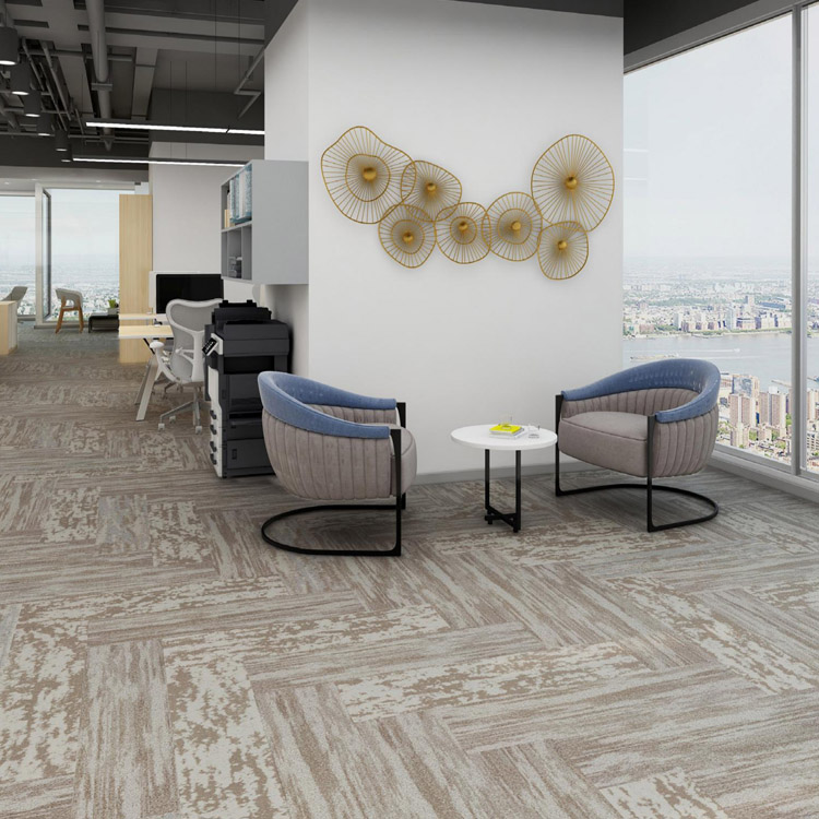 100% Nylon Tufted Loop Pile Decoration Office Carpet Tiles