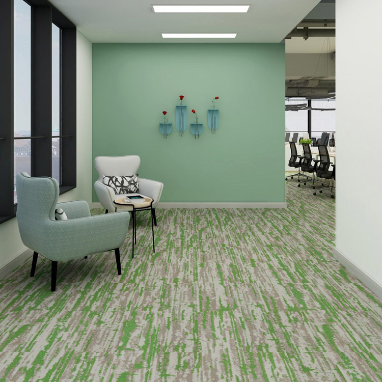 100% Nylon Tufted Loop Pile Decoration Office Carpet Tiles