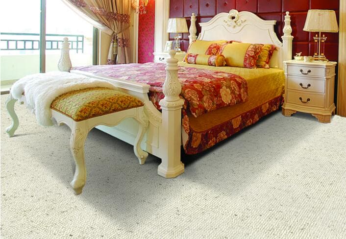 Which material is better for hotel guestroom carpets?