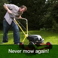 1.Never mow again